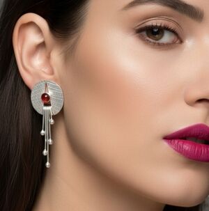 Ruby Red Earrings
